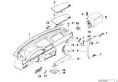 Облицовка панели приборов/НПБ пер.пасс.