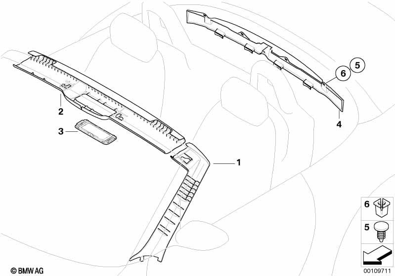 Облицовка Пд стойки / внутр.обтекатель