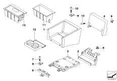 Центр.консоль в задней части салона
