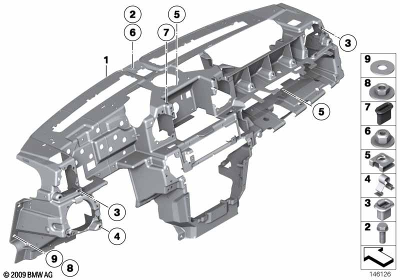 опора панели приборов