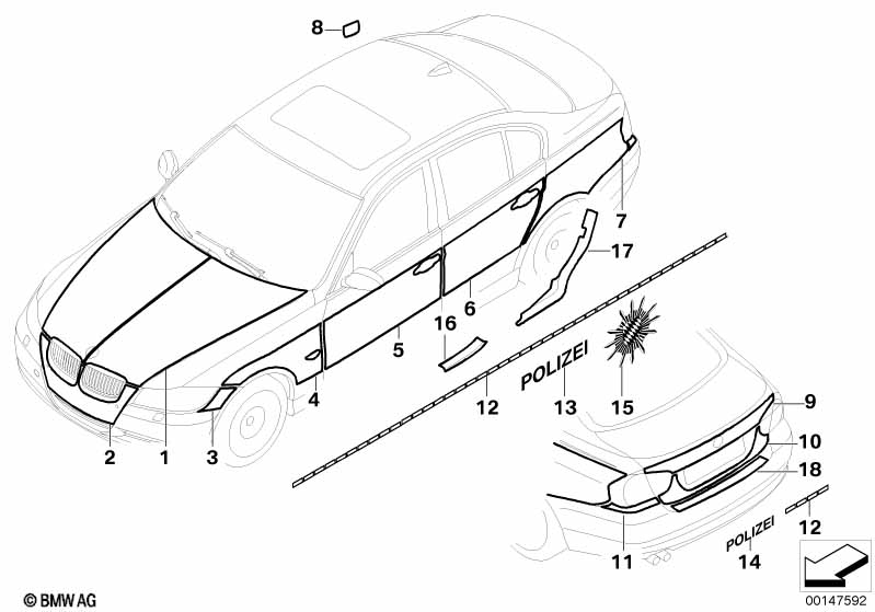 Наклейка на полицейский автомобиль