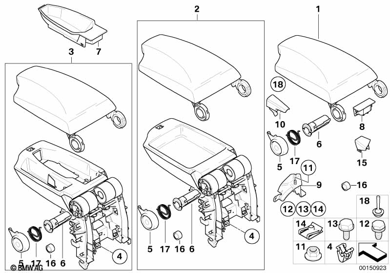 Подлокотник на центральной консоли