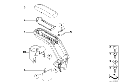 Подлокотник на центральной консоли