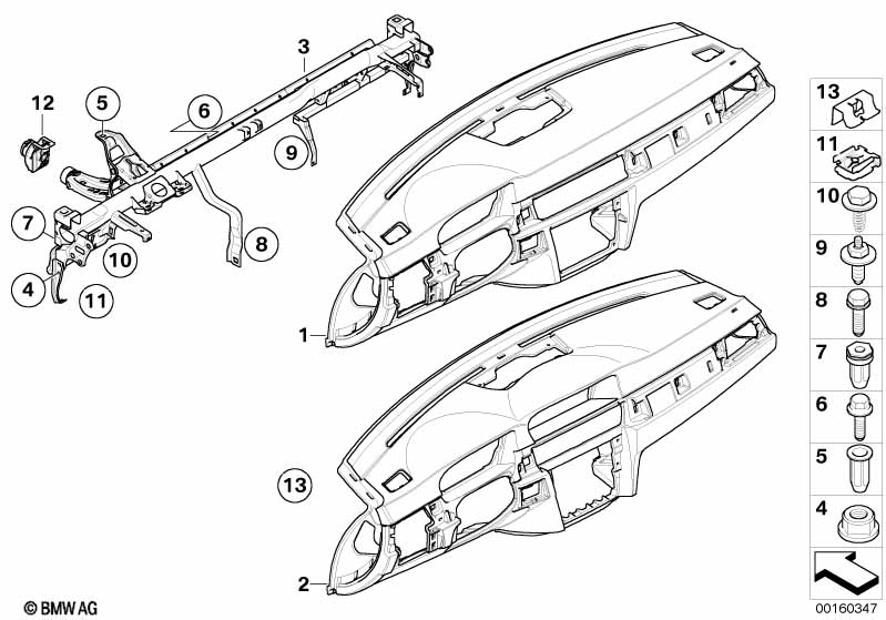 Облицовка панели приборов. несущая труба