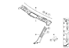 Облицовка Пд стойки / внутр.обтекатель