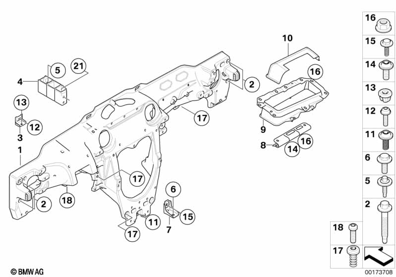 опора панели приборов