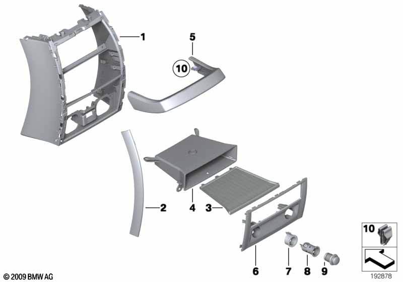 Доп.элементы центральной консоли Зд