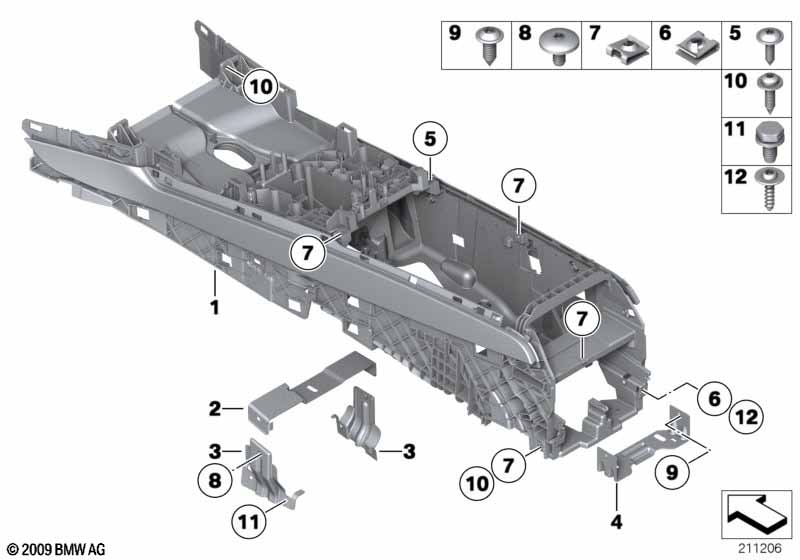 Кронштейн центральной консоли