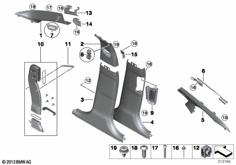 Облицовка Пд / Ср / Зд стойки