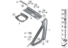 Облицовка Пд стойки / внутр.обтекатель