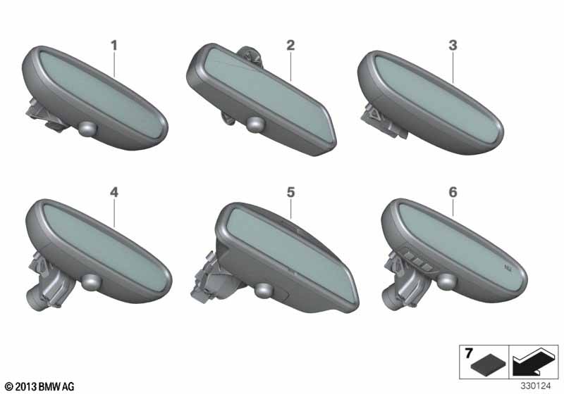 Внутр.зеркало зад.вида с ручн.регул.