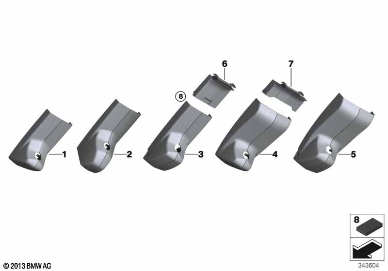 Кожух внутреннего зеркала заднего вида
