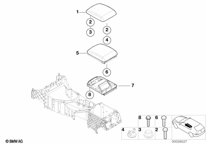 Подлокотник на центральной консоли