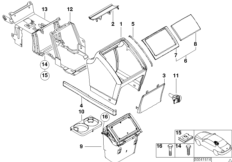 Центр.консоль в задней части салона