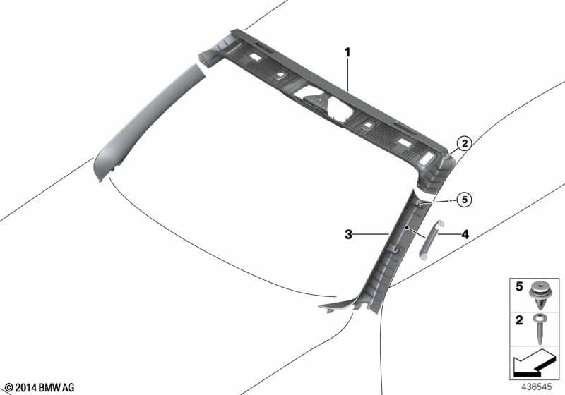 Облицовка Пд стойки / внутр.обтекатель