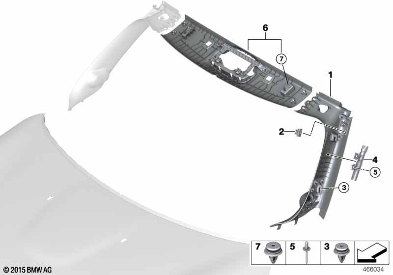 Облицовка Пд стойки / внутр.обтекатель