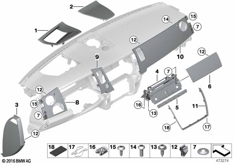 Доп.элементы панели приборов Вх