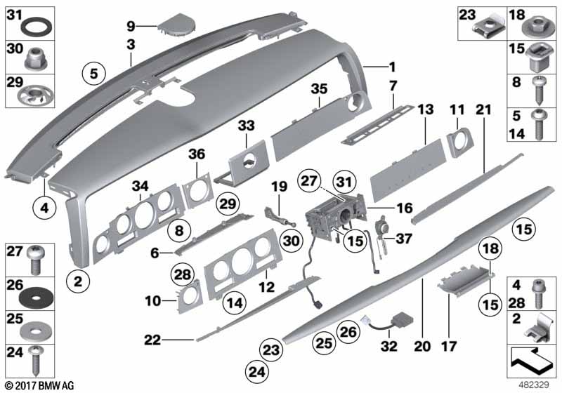 Передняя панель, верхняя часть