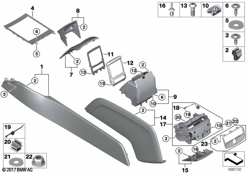 Доп.элементы центральной консоли