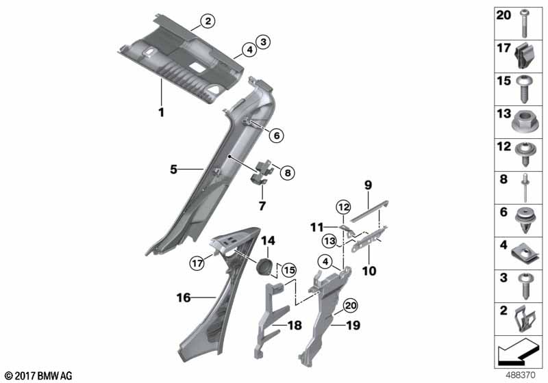 Внутренние принадлежности Вх
