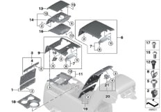 Декор.накл.центр.конс.зад.часть салона