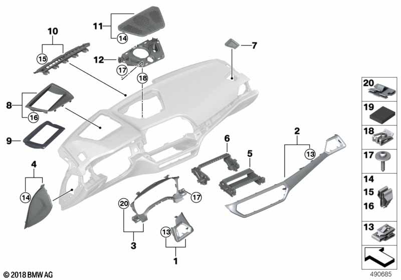 Доп.элементы панели приборов Вх