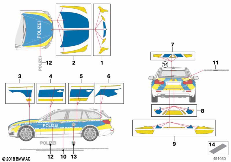 Наклейки полиция Северный Рейн-Вестфалия