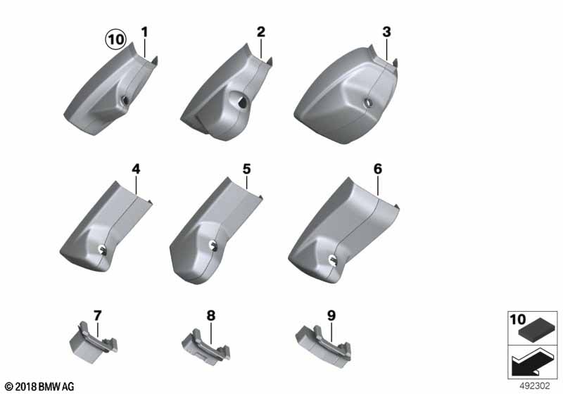 Кожух внутреннего зеркала заднего вида