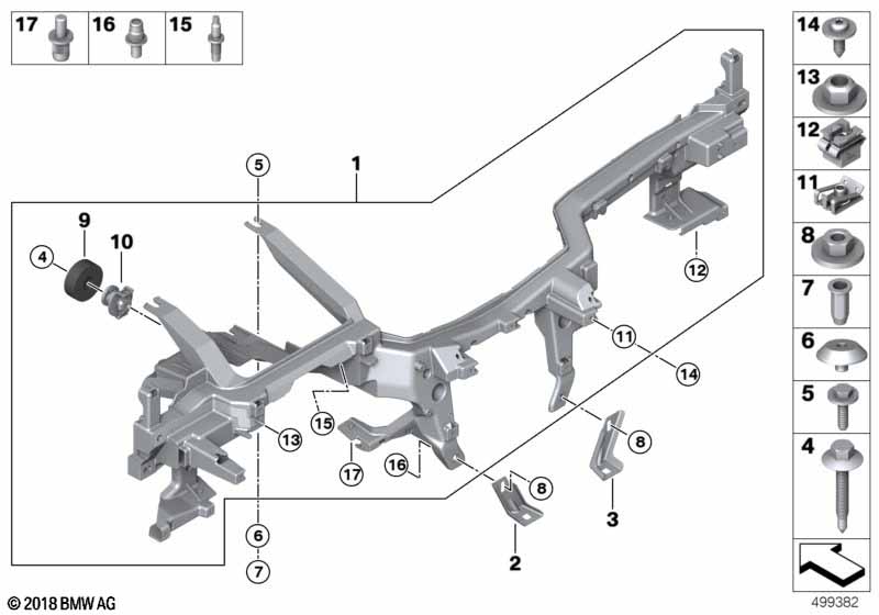опора панели приборов