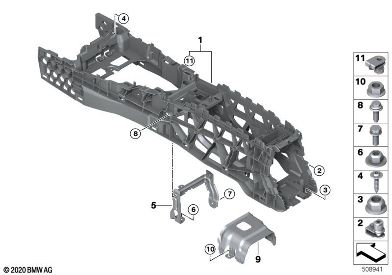 Кронштейн центральной консоли