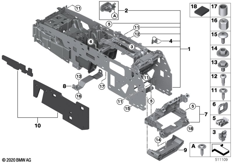 Кронштейн центральной консоли