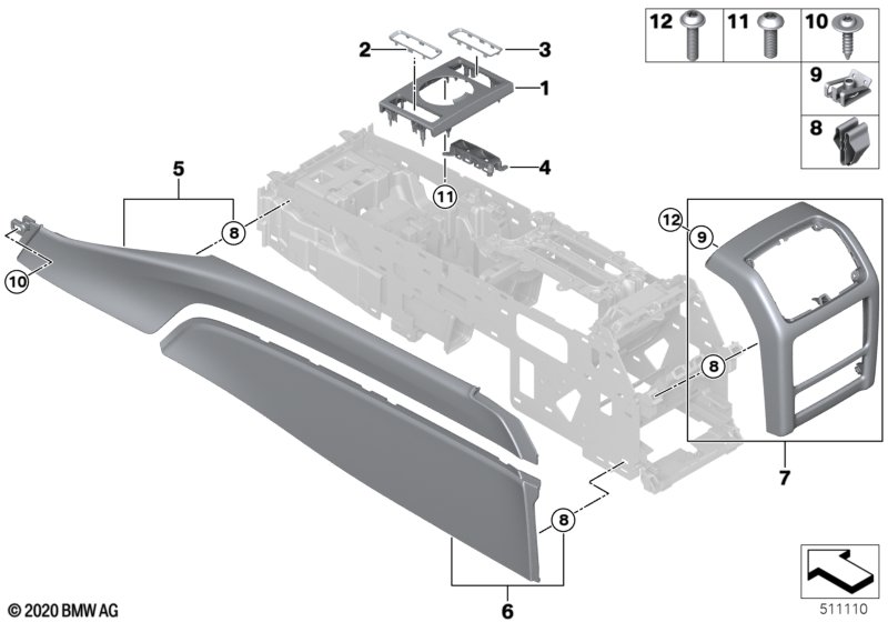 Доп.элементы центральной консоли