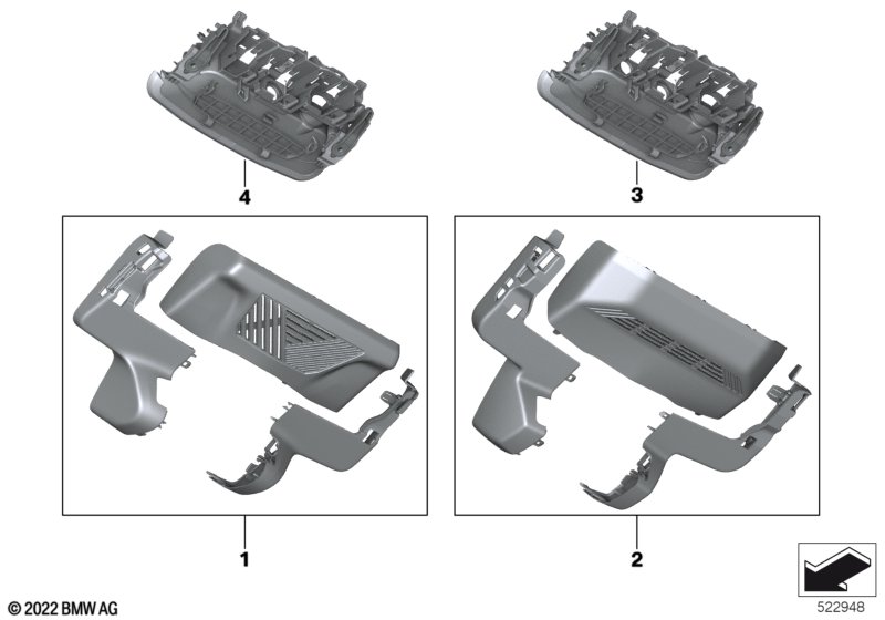 Кожух внутреннего зеркала заднего вида