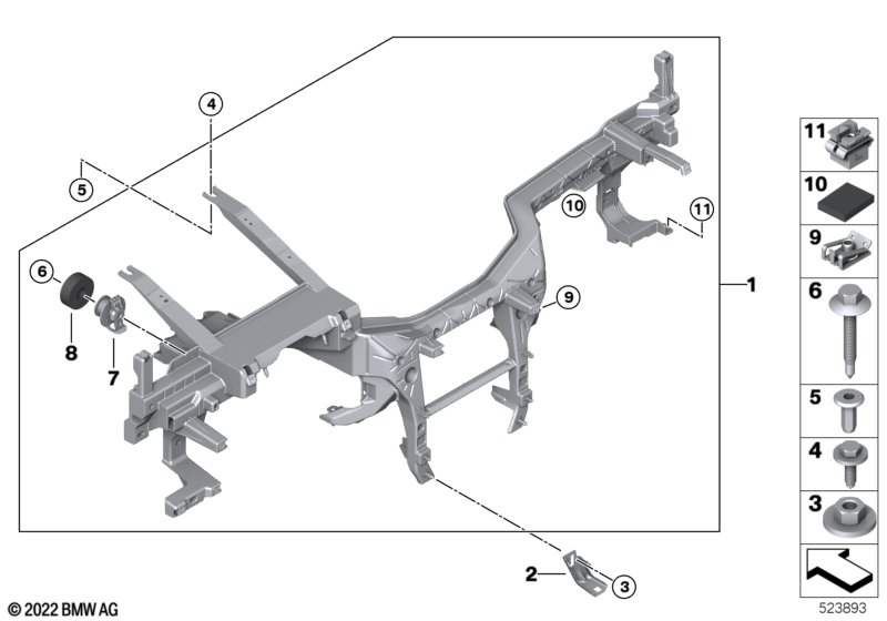 опора панели приборов