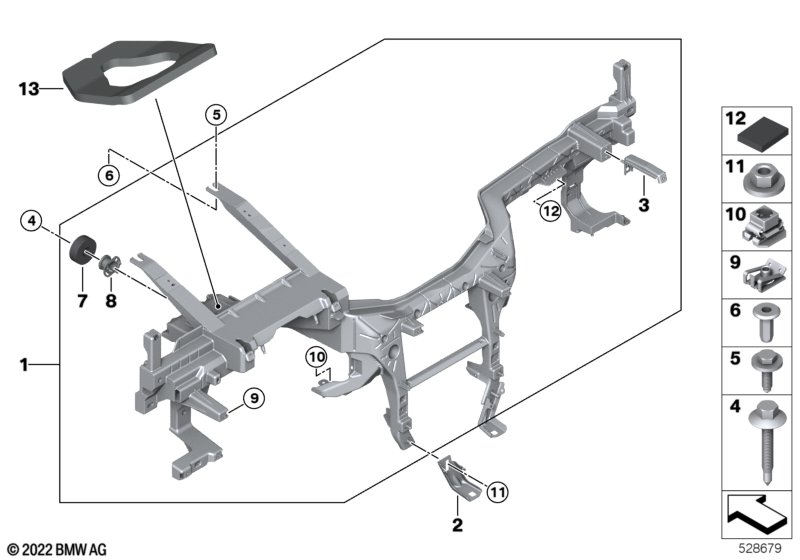 опора панели приборов