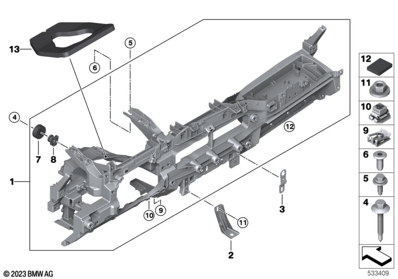 опора панели приборов