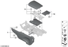 Доп.элементы центральной консоли Зд