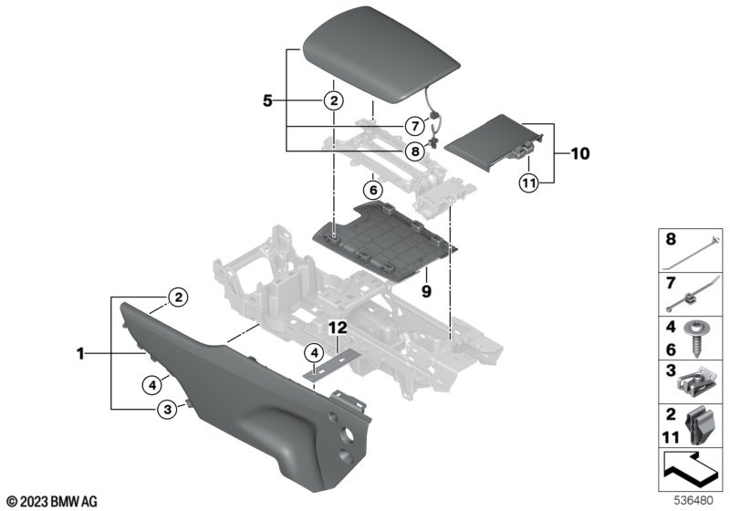 Доп.элементы центральной консоли Зд