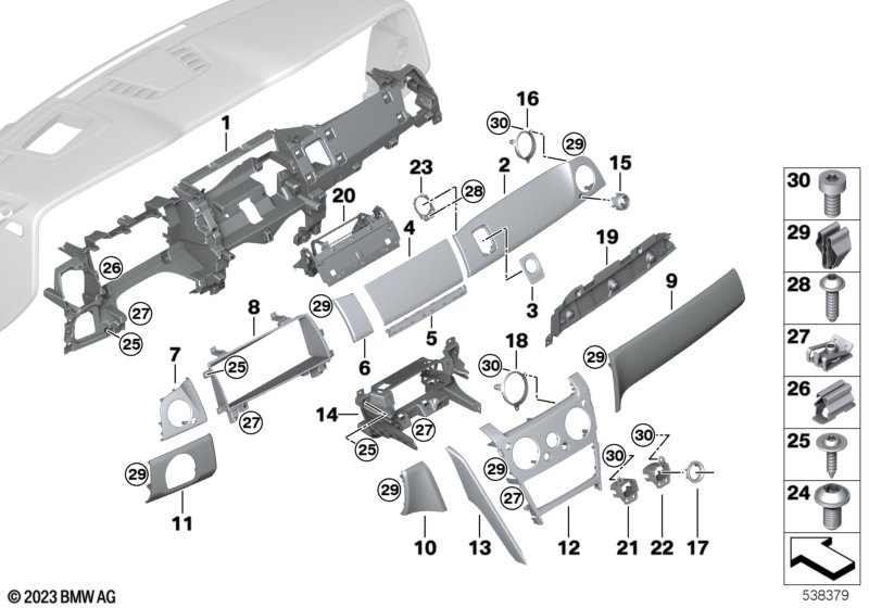 Панель приборов середина