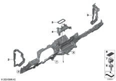 Навесные детали д/приб. панели посредине