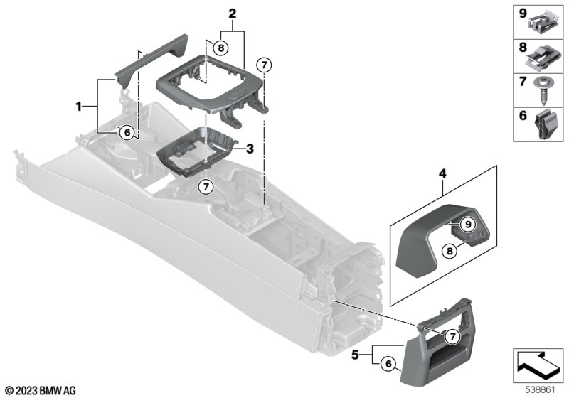 Доп.элементы центральной консоли