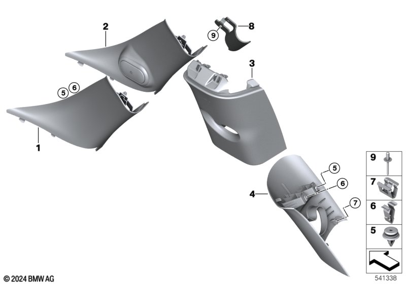 Накладка передней стойки Л