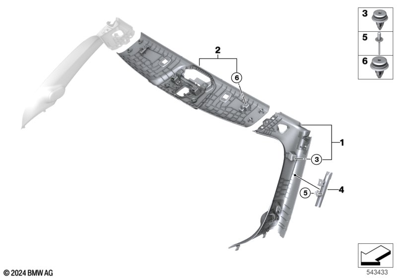 Облицовка Пд стойки / внутр.обтекатель