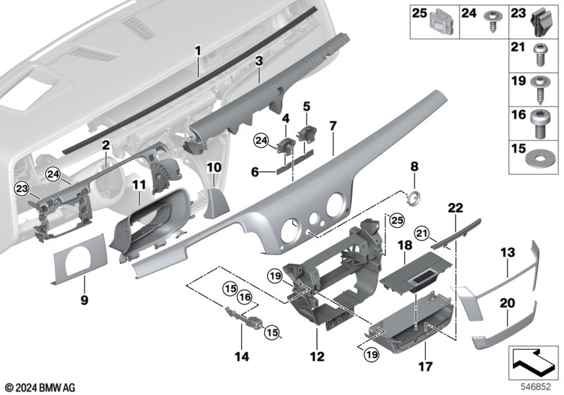 Панель приборов середина