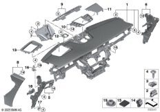 Верхняя часть панели приборов
