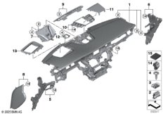 Верхняя часть панели приборов