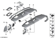 Верхняя часть панели приборов