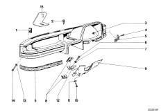 Нижняя правая облицовка панели приб.