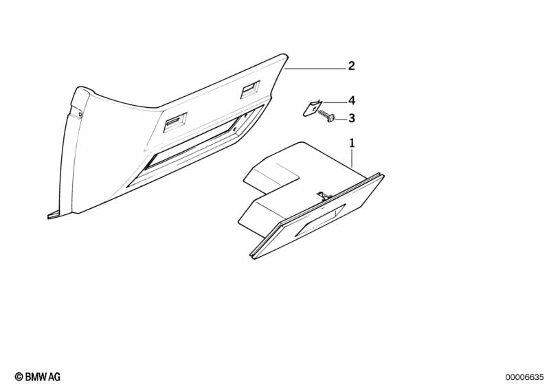 Вещевой ящик сторона водителя